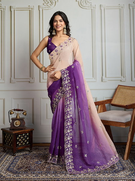 Jf 2831 Soft Crush Embroidery Wholesale Designer Wedding Saree In India
